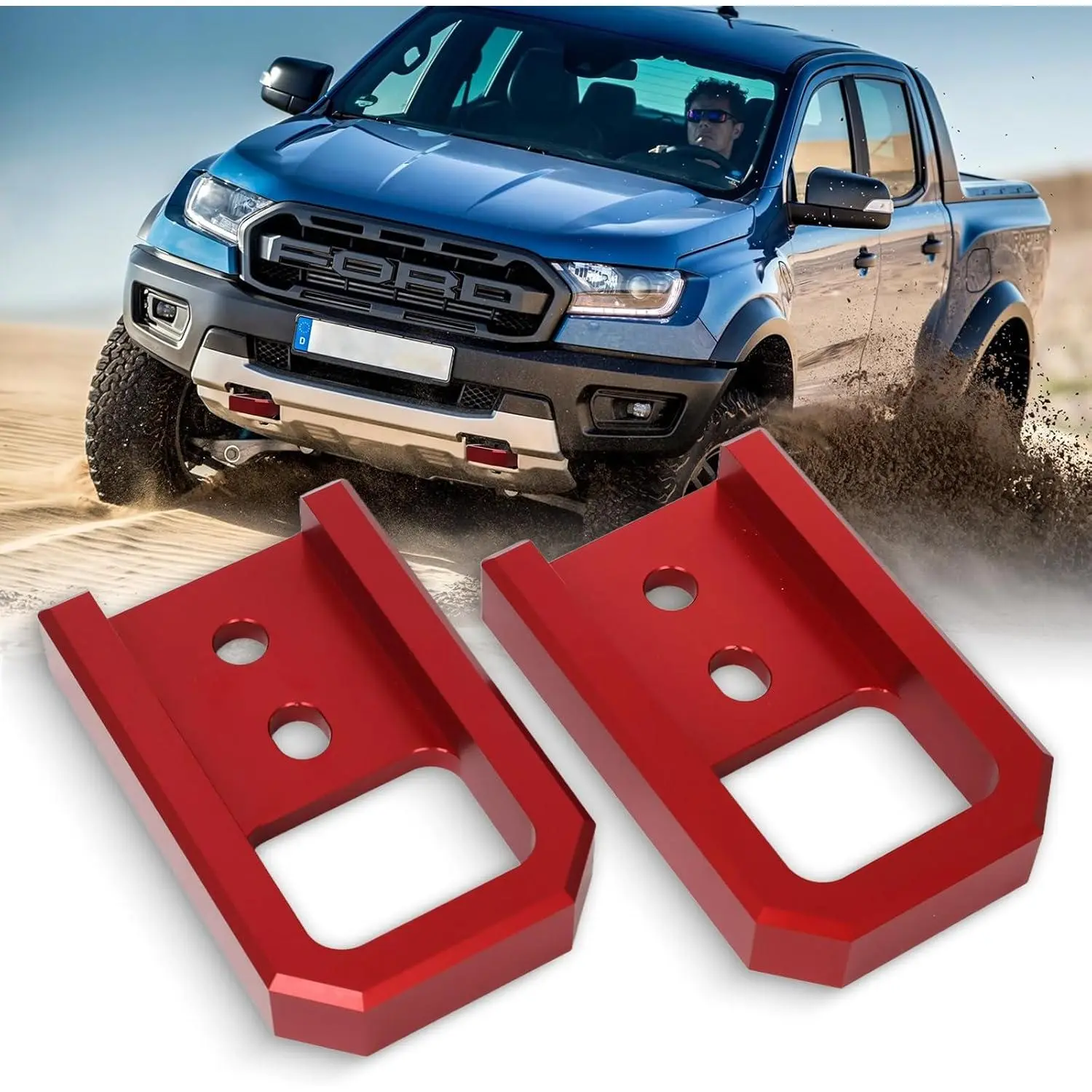 Tow Hooks for Tacoma (2024-2026), 4Runner (2025-2026), Land Cruiser 250 (2024-2025) Accessories Front tow hook Lightweight Design Aluminum Alloy Direct bolt-on replacement part number PT974-35250
