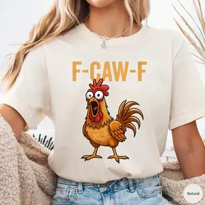 F-Caw-F Shirt, Funny Sassy Raven Rooster Shirt, Gothic Bird Art T Shirt, Funny Crow Shirt, Black Crow Moonlit Raven Shirt, Sassy Raven Gift