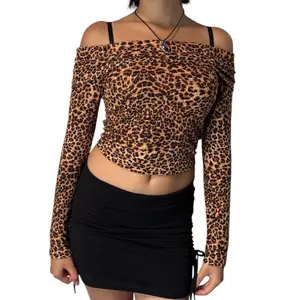 Leopard Off the Shoulder Top