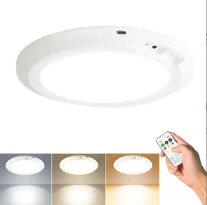 Motion Sensor Ceiling Light Motion Sensor with Remote, Wireless Battery-Operated Magnetic LED Lights for Shower, Closet, Pantry, Shed, Hallway, Porch, Garage