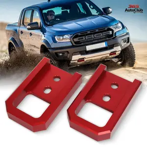 Front Tow Hooks for Toyota Tacoma 2024-2026, 4Runner 2025-2026, Land Cruiser 250 2024-2025, Lightweight Aluminum Alloy Direct Bolt-On Replacement Accessories, Part Number PT974-35250