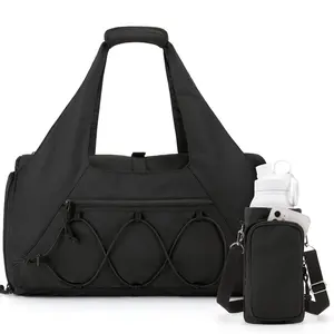 Gym Bag for Women, Fitness Bag, Lightweight Duffel with Shoe Compartment, Weekender with Wet Pocket, Workout Yoga Tote, Athletic Bag