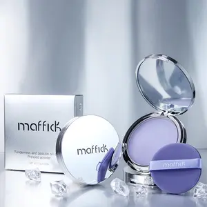 Oil-control Setting Powder, Face Pressed Powder, Long-lasting Makeup Setting Powder with Powder Puff & Mirror, Makeup Accessories for Women & Girls, Cosmetic Beauty Powder Cake, Beauty Products