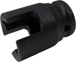 1/2-Inch Drive Multi-Purpose Lineman Socket, Fits 3/4" 4-Point Square Nuts, with 9/16" Slot for Eye Bolt/J-hooks/Hot-line Clamps/Grounding-Clamps, Heat Treated Cr-V Alloy Steel