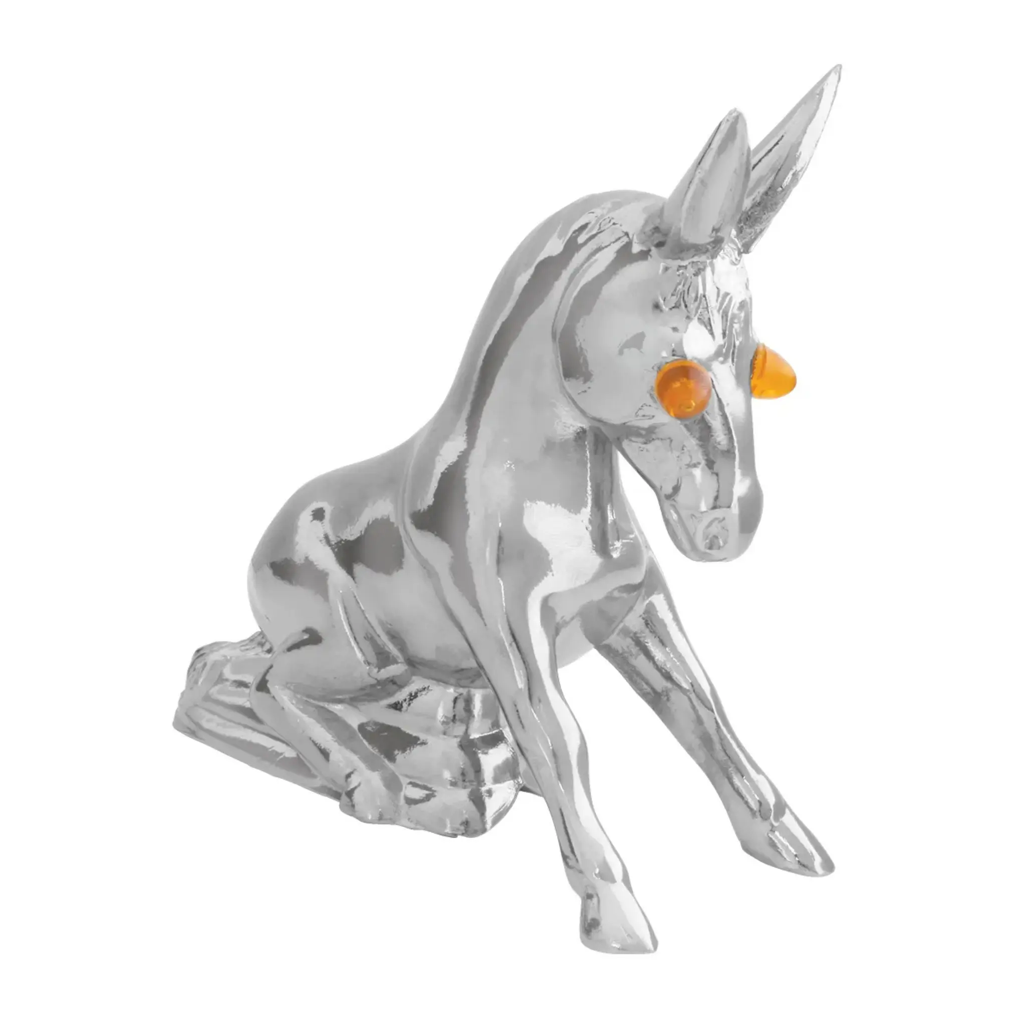 Grand General Metal Donkey Hood Ornament, Automotive & Motorcycle Accessory with Lighted Eyes