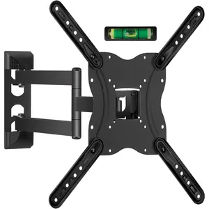 TV Wall Mount for 23-60 inch, Full Motion Swivel Tilt Extension Articulating Corner TV Bracket for Flat Curved Max 88 lbs Max VESA 400x400mm, Universal Adjustable Single Stud Wall Mount