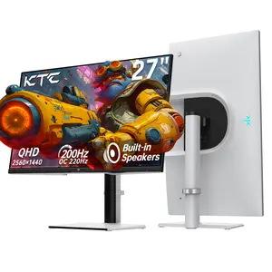 #SummerVibes,KTC 27" 2K IPS 200Hz HDR400 Gaming Monitor with Dual 2W speakers, 2560*1440, 2xHDMI 2.0@144Hz, 2xDP1.4@200Hz(DP overclockable to 210Hz), 1ms response time, H27T6, Adaptive Sync Monitor, Fast Ips Monitor