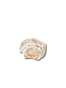 Hand-painted Seashell Lay Down Claw Clip | Eco-Friendly
