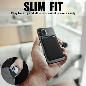 Magnetic Leather Card Holder Wallet for Apple MagSafe, Phone Case, Phone Accessories for iPhone Max Mini Series