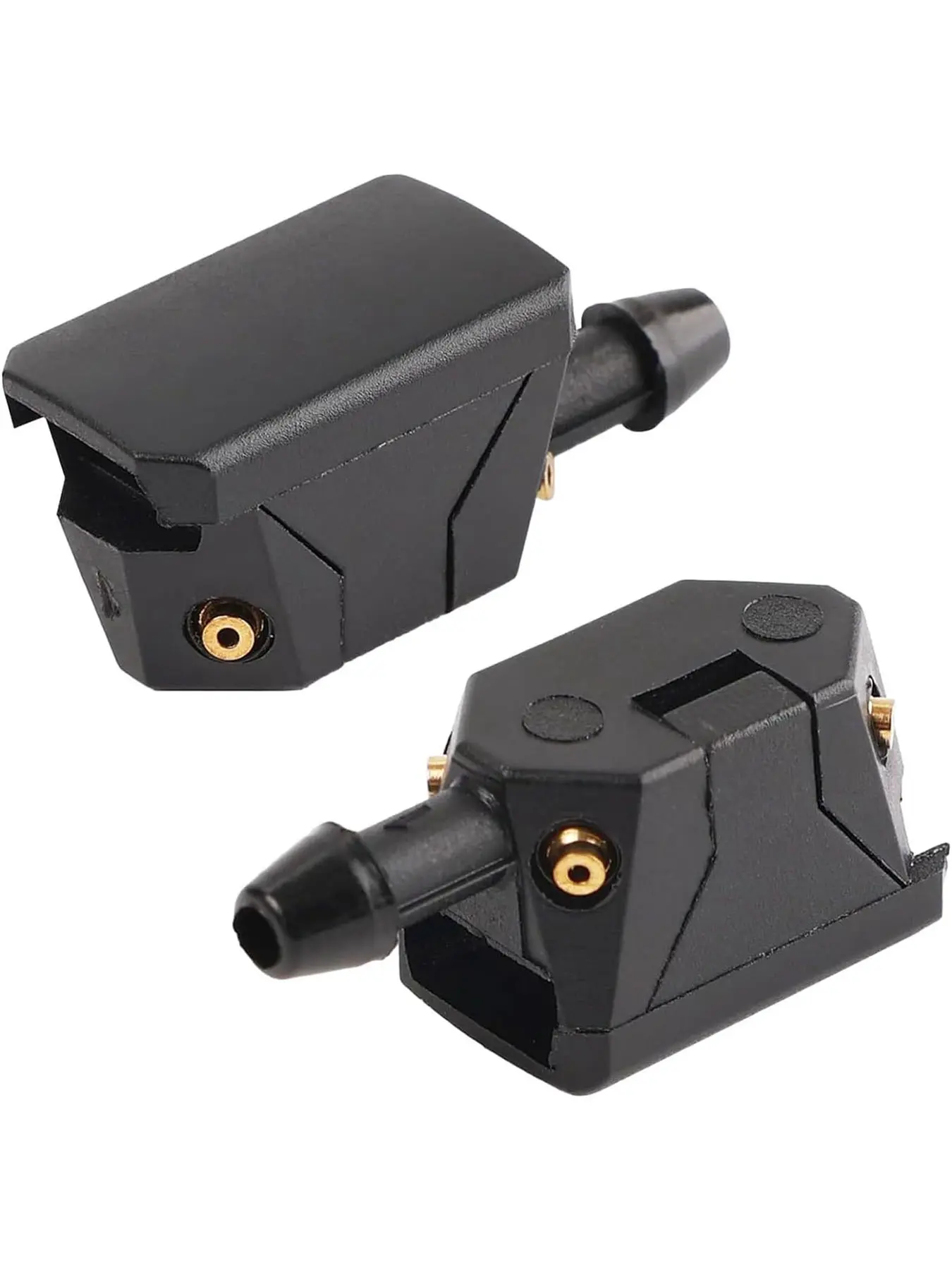 2 PCS Front Windshield Washer Nozzles, 4 Holes Car Windshield Washer Wiper Arm Sprayer, Auto Left Right Windshield Washer Squirter Nozzle Replacement, Universal Vehicle Accessories, Car Wash Accessory, Car Washing Accessory
