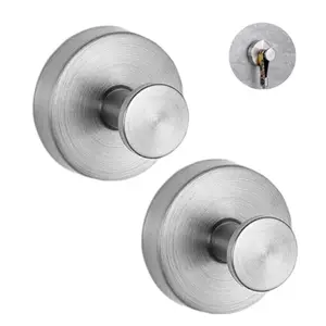 2-Piece Stainless Steel Press-Mount Bathroom Wall Hooks - Heavy-Duty, No-Drill, Reusable Vacuum Suction Hooks, Glass/Tile Compatible, Indoor Use Organizer for Bathroom, Kitchen Towels and Coats