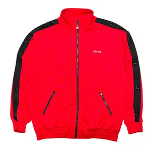 Celine Double Face Track Jacket Red Black