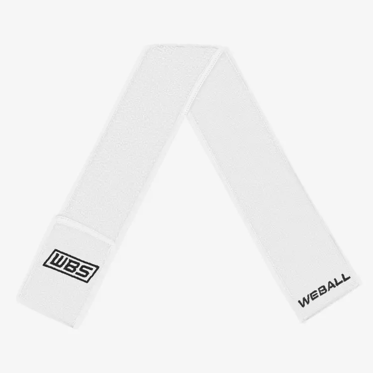 We Ball Sports Football Streamer Quick-Drying Microfiber Towel (White), with Hook and Loop Fastener to Clean Football Visor and Gloves