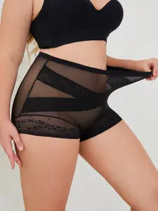 Women's plus size shapewear pants Fabric Spanx Mesh Belly Cinching Pants, High Waisted Underwear, Powerful Tool For Women's Postpartum Shaping, Hip Lifting, And Body Shaping