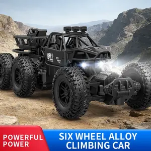 Six-Wheel Drive Super Large 2.4g Alloy Off-Road Car, Easy Control on Rough Terrain, Sand, Mountain Roads, Long Battery Life, Holiday Toy Gift, Rc Car, Remote Control Car
