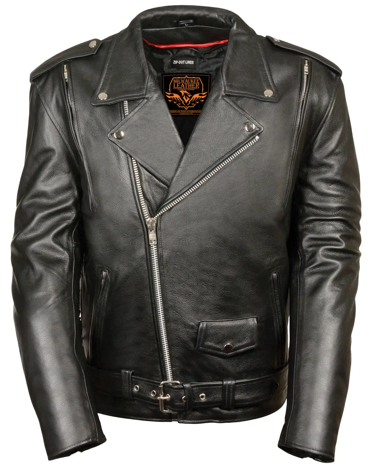 Milwaukee Leather Men's Men'S Vented Side Lace Motorcycle Jacket - Lkm1775