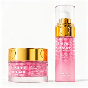 Disunie Dark Spot Duo Capsule Creams - Kojic Acid and Glutathione Dual Potent Ingredients, Brightening Serum-Cream Formula, Suitable for All Skin Types
