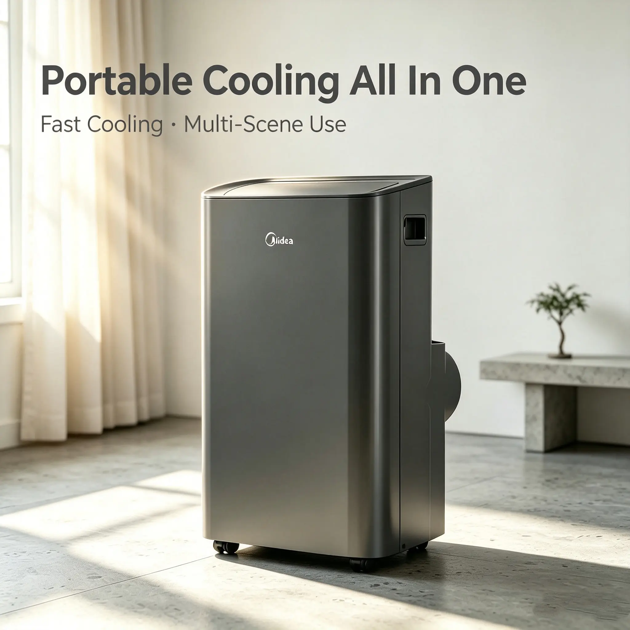 Midea Smart Portable AC 8000 BTU 12K ASHRAE Like New Condition 3-in-1 Cooler Dehumidifier Fan 350 Sq Ft Matter Alexa Google Siri Certified Window Kit Included