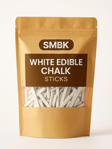 hot new 2026 ! SMBK Edible White Chalk Pencils, Natural Slate Sticks for Pica, Indian Clay Dirt Chalk, 110 gm