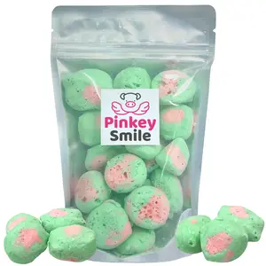 Watermelon Freeze-Dried Candy Watermelon Salt Water Taffy 2 oz - Cut to Bite Sized Pieces - Deliciously Crunchy, Lightweight Snack - Ships in Box