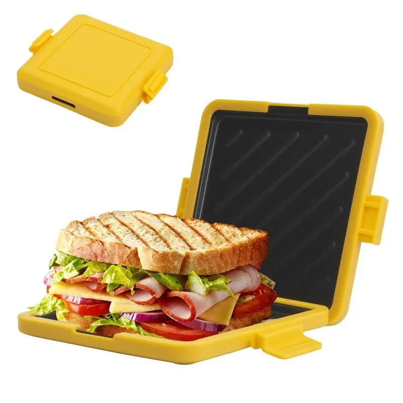 Microwave Sandwich Tray Non-Stick Food Grade Bread Baking Pan, Adjustable Microwave Power and Time, Suitable for Bacon, Wings, Steaks, Ham, Sandwiches, Toast