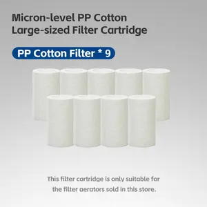 9pc PP Cotton Filter Cartridge for Filter-Type Aerator Micron-level PP CottonLarge-sized Filter Cartridge