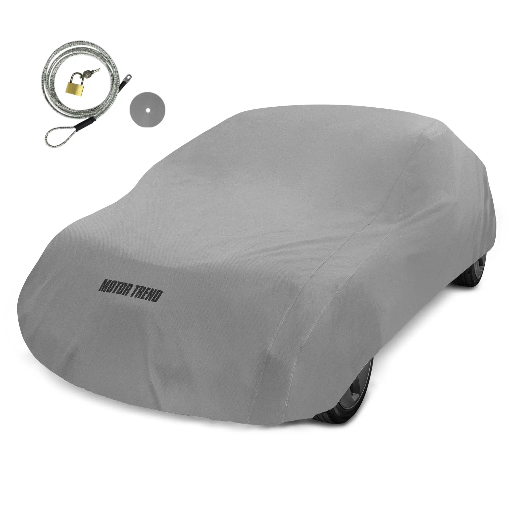 Motor Trend Lightweight Car Cover, Breathable Weather-Resistant Water-Resistant Anti-Moisture Scratch-Resistant, Universal Fit for Cars SUVs, All-Weather Outdoor & Indoor Use, Fits Vehicles Up to 228"