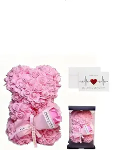 Handmade Floral Bear Gift Box, Perfect for Mother's Day, Valentine's Day, Anniversaries, Birthday Gifts for Mom, Girlfriend, Best Friend