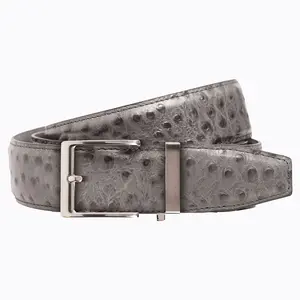Ostrich Grey Ratchet Belt 1.575" [40mm]