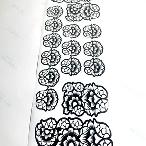 Henna Stencils Paper Sticker - Full Hand Temporary Tattoo Templates with Unique Sparkly Glitter Patterns, Single Item, Suitable for Parties, Festivals, All
