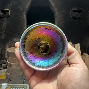 44Handmade porcelain Jianzhan cup, teacup, drinking cup,kiln masterpiece