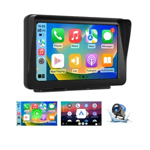 7" HD Wireless Portable CarPlay Touchscreen Stereo with Android Auto Mirror Link/Backup Camera/GPS Navigation/Satellite Radio for All Vehicles