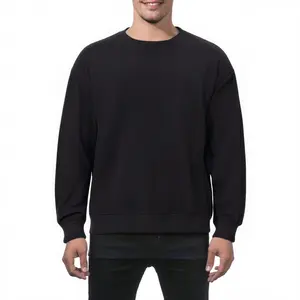 Unisex Crew Neck Sweatshirt - Essential Long Sleeve Loose Fit with Ribbed Hem for Men, Women & Couple Outfits