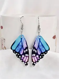 Vintage Butterfly Wing Pendant Earrings, Bohemian Multicolor Ear Jewelry, Beautiful Colorful Butterfly Design, Women's Gift Accessories, Dangle Earrings