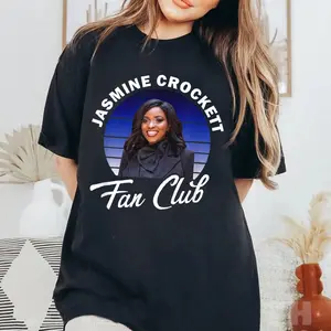 Jasmine Crockett Shirt, Fan Club Jasmine T-shirt Sweatshirt Hoodie, Women's Power Shirt, Social Justice, Womenswear Cotton Tops