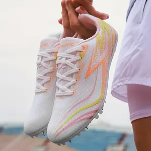 UOSO Men'S Track & Field Running Shoes - Durable Non-Slip Rubber Sole, Breathable Fabric Upper with Neon Accents, Lace-Up Design for Training, Sprinting & All-Season Use - Unisex Athletic Sneakers, Athletic Footwear, Sporty Look, EVA Comfort Insole