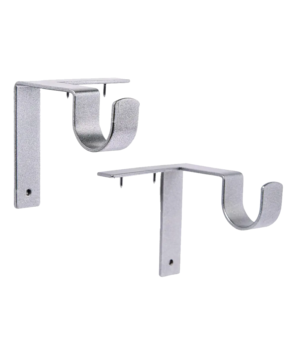 Single Curtain Rod Brackets - Curtain Rod Holders for Window Hardware Installation