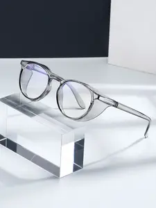 【1pay】Small Round Frame Safety Glasses with Clear Lenses, Anti-Scratch Protection Eyewear for Men & Women, Ideal for Daily Use & Outdoor Activities