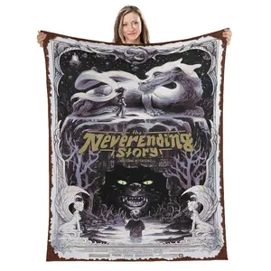 The NeverEnding Story Themed Flannel Blanket, Ultra Soft Digital Print, All Seasons Cozy Warm Multifunctional Nap Throw, Ideal Birthday & Christmas Gift for Loved Ones