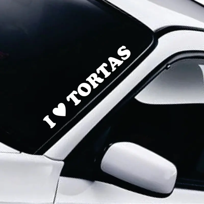 I Love Tortas v2 Car Decal Truck Bumper Sticker Window Windshield Banner JDM Vinyl Men Funny v1