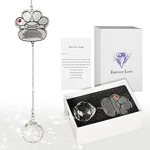 Pet Memorial Gifts for Loss of Dog Cat Crystal Suncatcher Rainbow Maker Ornament for Window Hanging Garden or Patio Sympathy Gifts for Pet Lovers