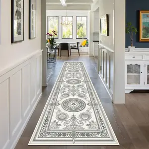 Vintage Floral Pattern Kitchen Runner, 1 Count Non-slip Kitchen Mat, Rectangle Home Decor Floor Mat, Decorative Carpet for Home Kitchen Living Room, Boho Runner Rug