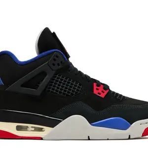 Jordan 4 Retro 'Rare Air' - Black Red Blue Gold Lettering, Classic Sneakers for Men
