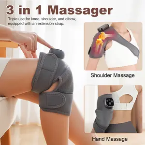 All-in-one USB massager with heat and vibration therapy for feet, knees and shoulders, relieves stress and relaxes joints, lightweight and portable, 3-in-1 function, USB powered, perfect for home, office and travel