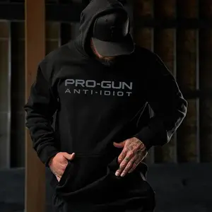 Pro-Gun Anti-Idiot T-Shirt 2A Patriot Apparel Made In USA For Women For Men [SaffronSequin 180G/230G 100% cotton short-sleeve/hoodie, soft and comfortable]