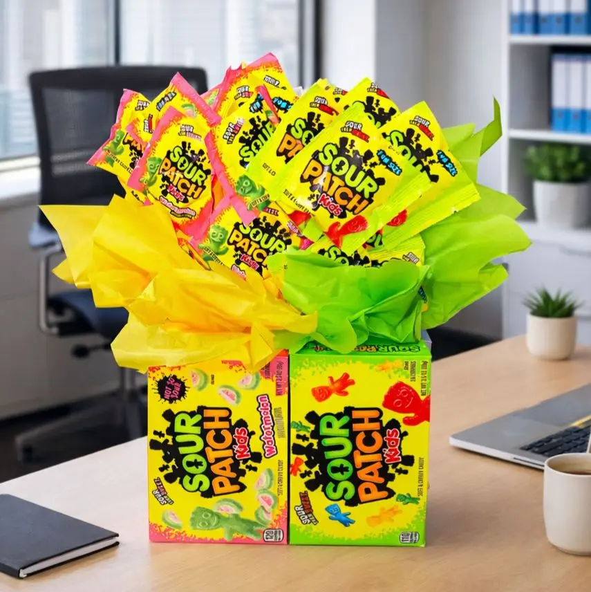 Sour Patch Kids Original and Watermelon, REMIX Candy Bouquet  Snack Gift