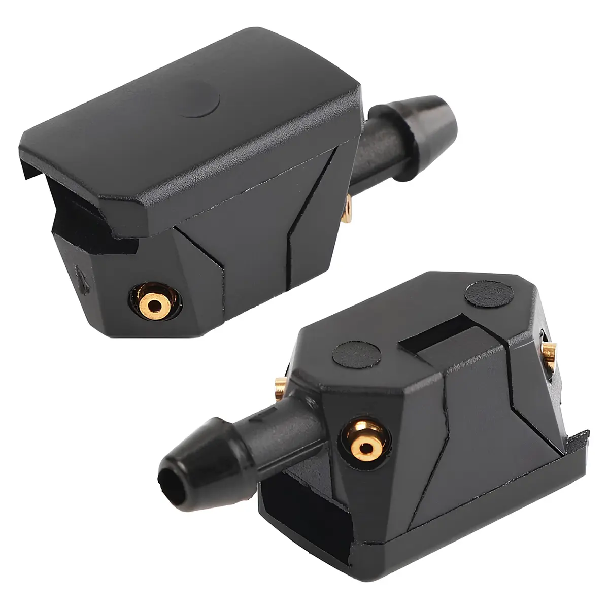 2 PCS Front Windshield Washer Nozzles, 4 Holes Car Windshield Washer Wiper Arm Sprayer, Auto Left Right Windshield Washer Squirter Nozzle Replacement, Universal Vehicle Accessories