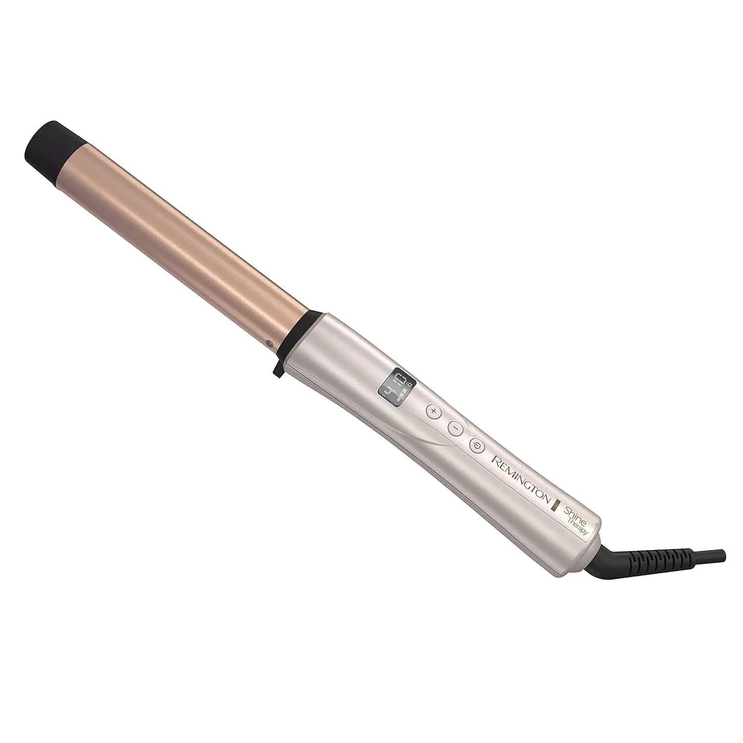 Remington Shine Therapy Adjustable Lightweight 1-Inch Curling Wand, Argan Oil & Keratin Infused, Ceramic Technology for Smooth Shine, Straight Barrel for Loose Waves, Includes Heat Gloves On for Daily Hair Styling