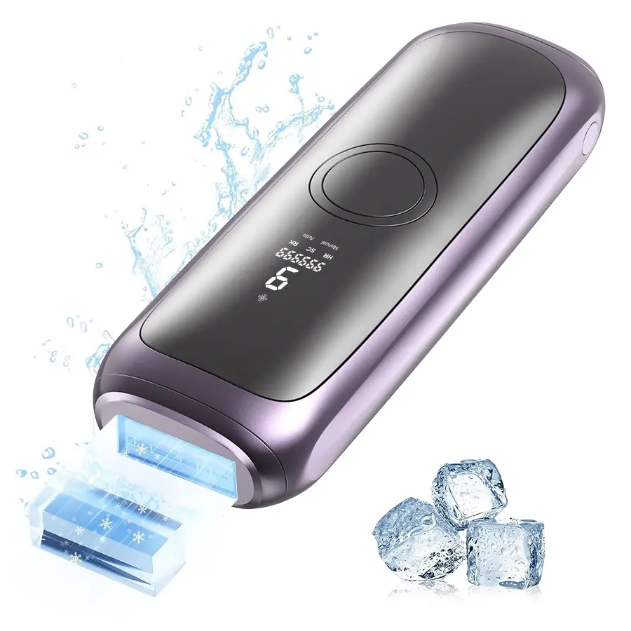 IPL Hair Removal Device, Painless Laser Hair Remover for Women and Men, At-Home Permanent Hair Reduction with Ice Cooling for Face Body Bikini Legs