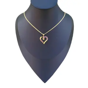 Gold Plated Heart Necklace for Women - Delicate and Beautiful